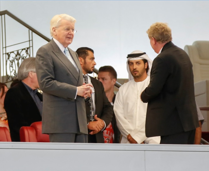 Ólafur Ragnar Grímsson var á leiknum.