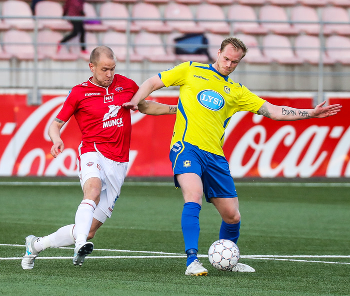 Björn Berg Bryde í baráttunni.