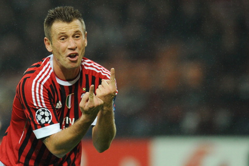Cassano er fyrrum leikmaður AC Milan.