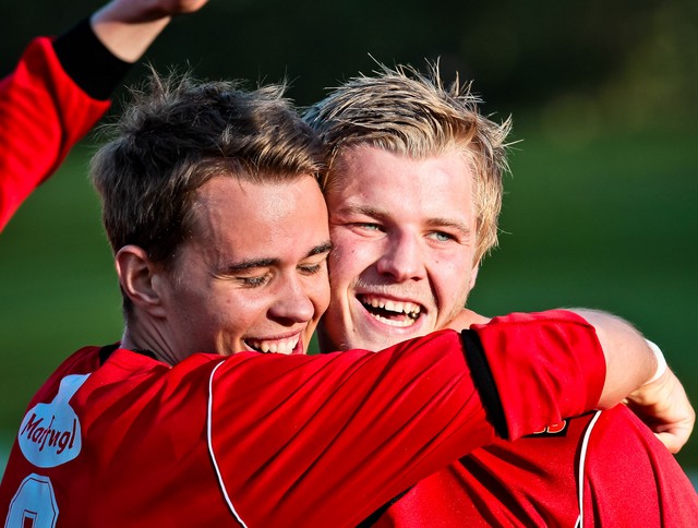 Alexander Aron skoraði mark Mosfellsbæinga