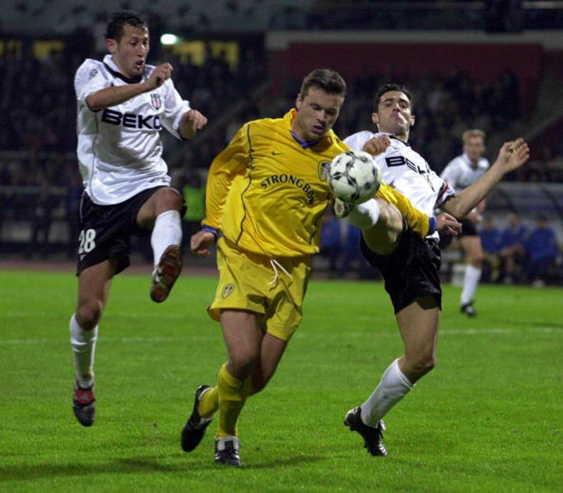 Mark Viduka í leik með Leeds.