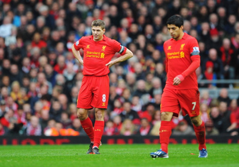 Steven Gerrard og Luis Suarez