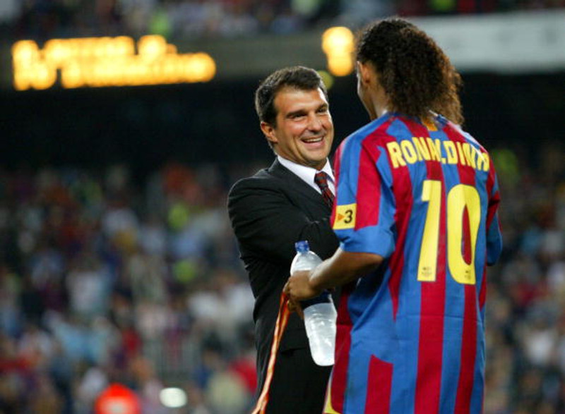 Joan Laporta og Ronaldinho