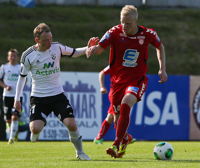 Varnarmaðurinn Hlynur Atli Magnússon.