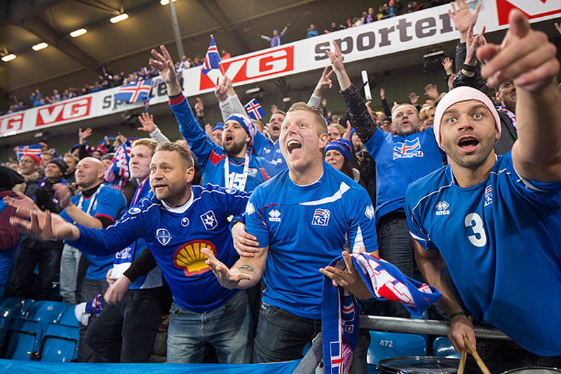Íslenskir stuðningsmenn voru frábærir í Noregi.