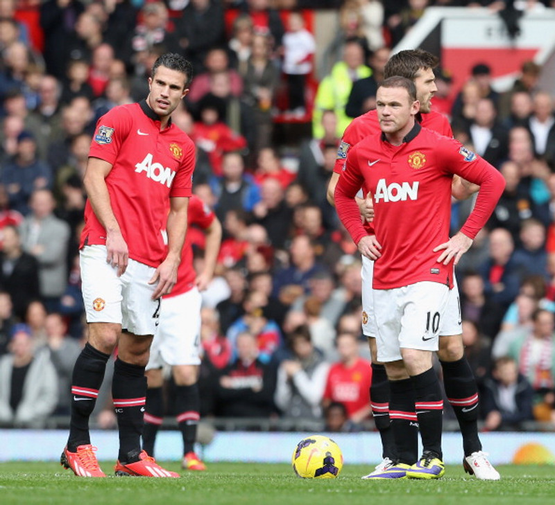 Robin van Persie og Wayne Rooney.