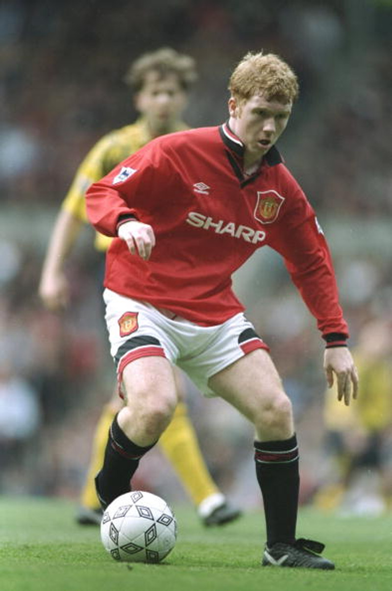 Paul Scholes í leik árið 1996.