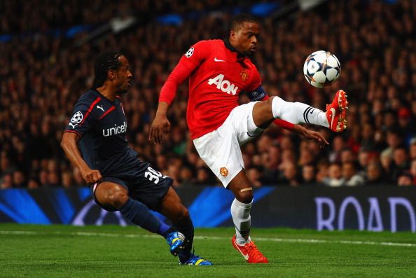 Patrice Evra í leik með Manchester United
