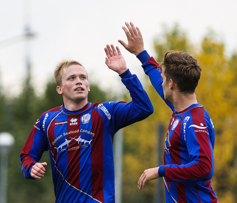 Vigfús Arnar í Leiknistreyjunni en hann þjálfar liðið í dag.