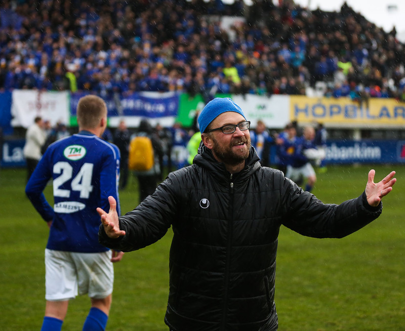Var við stjórnvölinn er Stjarnan vann sinn fyrsta og eina Íslandsmeistaratitil.