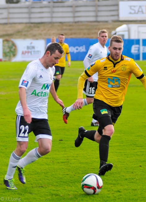 FH á leik við ÍA.