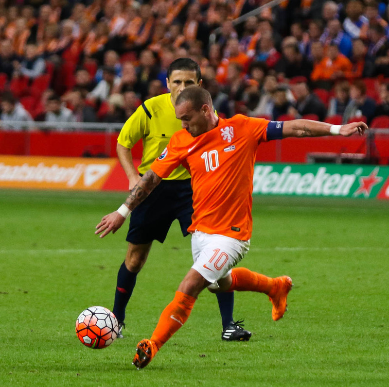Wesley Sneijder í leik með hollenska landsliðinu.