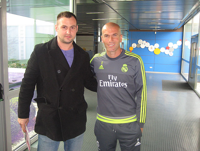 Dusan Ivkovic, nýr þjálfari Fjölnis, með Zinedine Zidane, þjálfara Real Madrid.