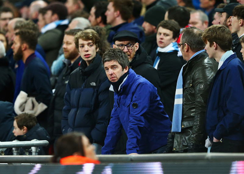 Noel Gallagher á leik með Manchester City.