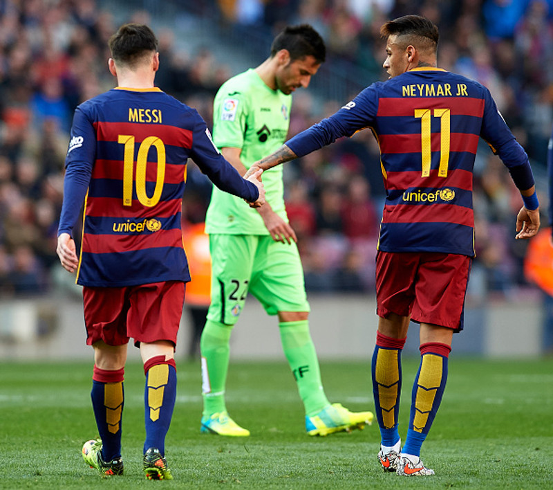 Neymar og Messi á góðri stundu.