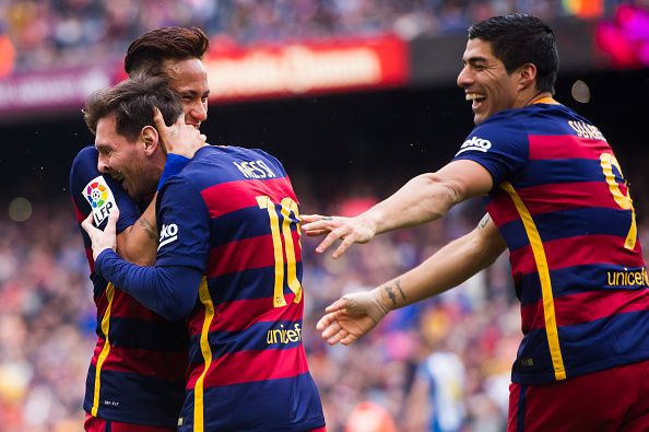 Neymar, Messi og Suarez voru óstöðvandi á sínum tíma hjá Barcelona.