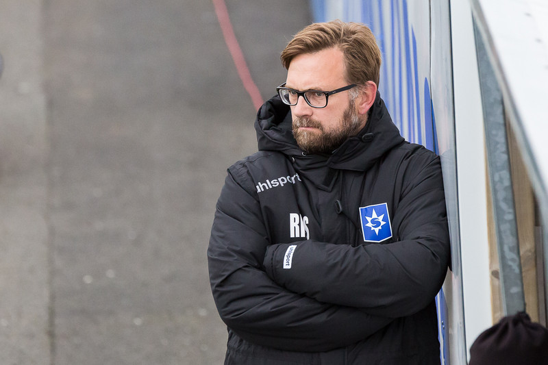 Rúnar Páll var sáttur með leik sinna manna í kvöld