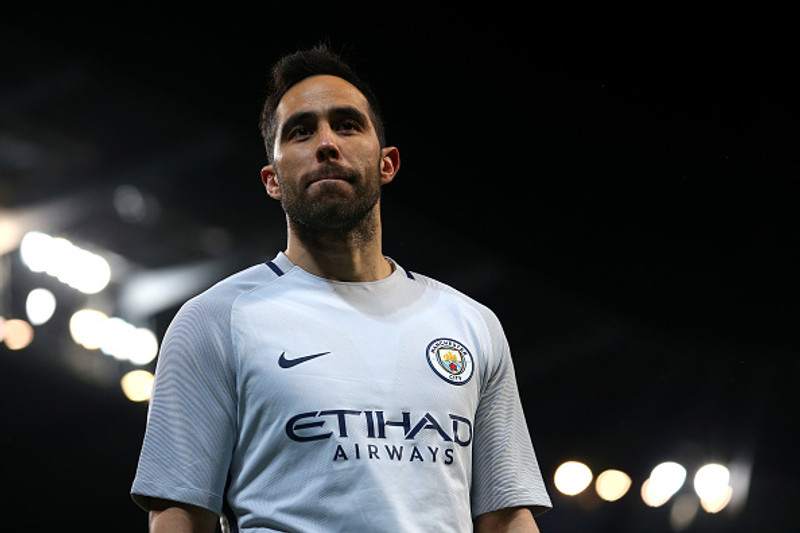 Bravo verður að öllum líkindum í markinu hjá Man City á morgun.