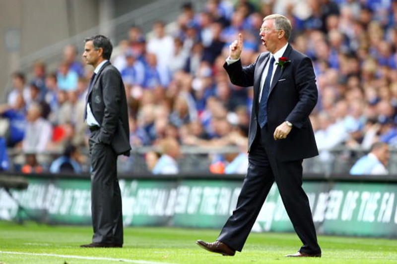 Jose Mourinho og Sir Alex Ferguson