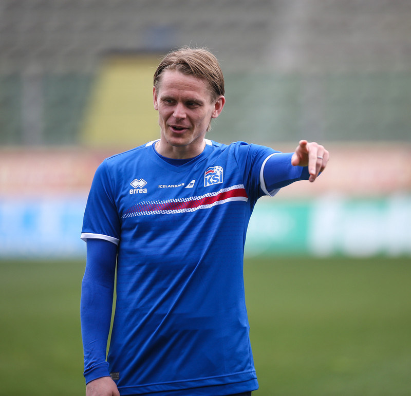 Ari á landsliðsæfingu í Parma.