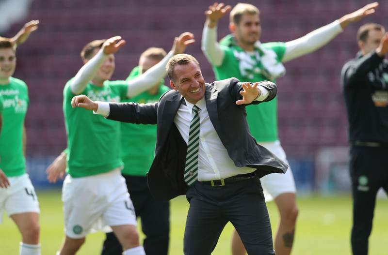 Rodgers á góðri stundu á fyrri stjóratíð sinni hjá Celtic.