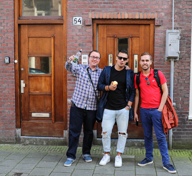 Frá Amsterdam 2015. Mate Dalmay sem er í miðjunni hefur séð um auglýsingamálin á Fótbolta.net undanfarin ár og Ómar Vilhelmsson hefur starfað við Fótbolta.net frá fyrsta degi og tekið að sér allskonar verkefni. Hér eru þeir með Elvari Geir.
