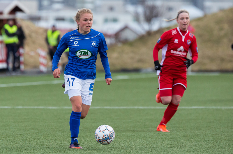 Agla María Albertsdóttir skoraði eitt og lagði upp annað í sigri Stjörnunnar í kvöld