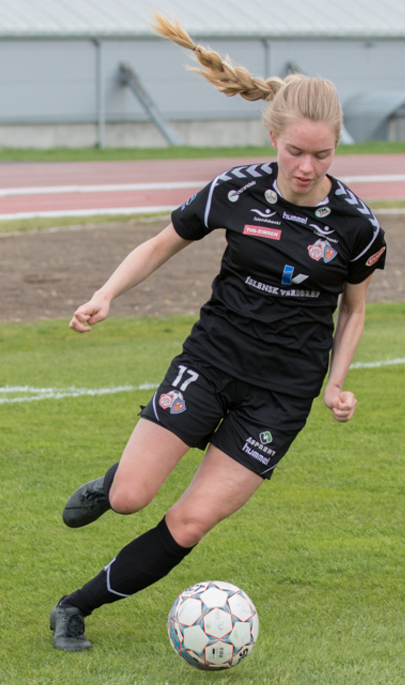 Í leik með Þór/KA sumarið 2017.