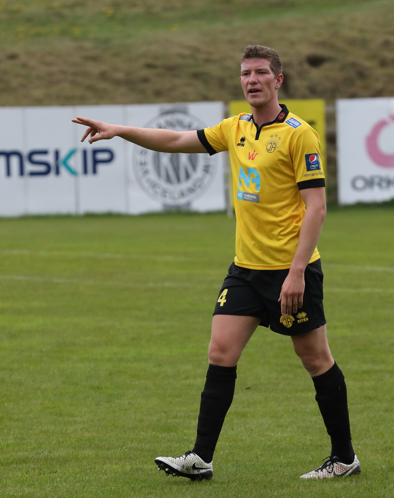 Arnór Snær reif fram markaskóna í dag.