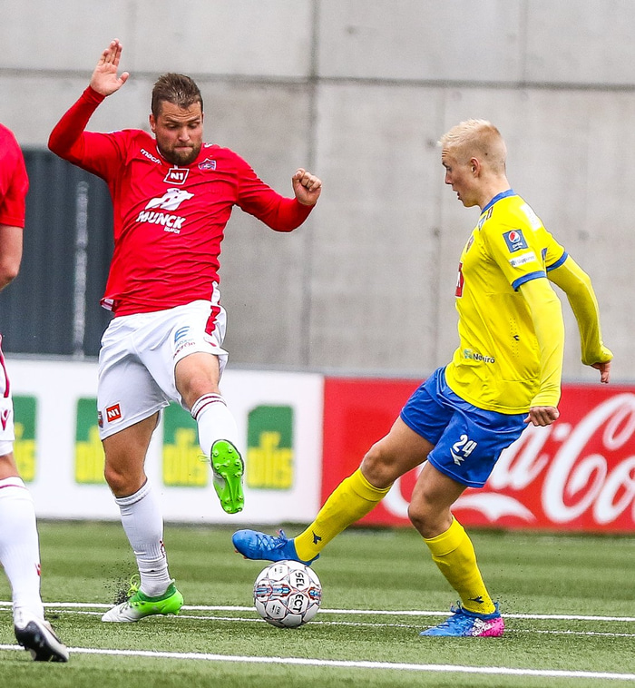 Daníel í leik með KA sumarið 2017 sem var hans fyrsta tímabil með meistaraflokki KA. Hann var seldur til Helsingborg sumarið 2019 og sneri aftur í KA fyrir tímabilið 2021.