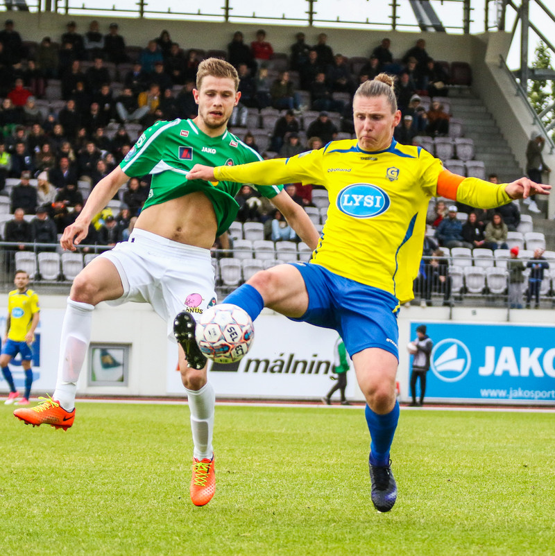 Gunnar í leik í fyrra.
