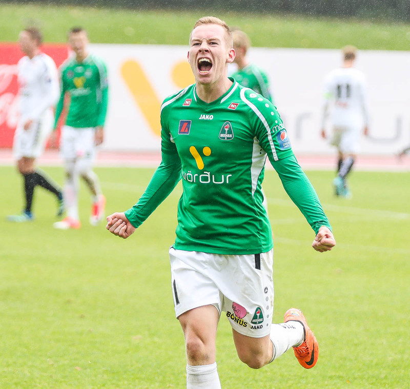 Gísli skoraði þrennu!