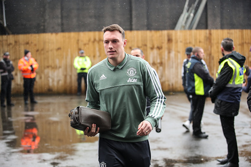 Phil Jones var í hægri bakverði hjá Man Utd í leiknum.