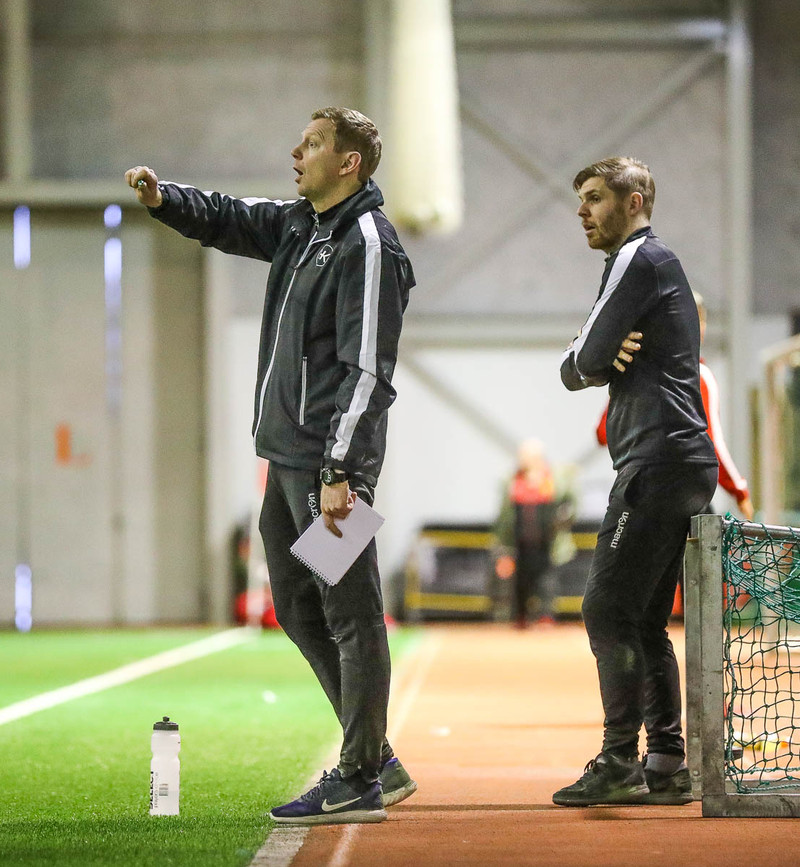 Brynjar Björn Gunnarsson og Viktor Bjarki Arnarsson.