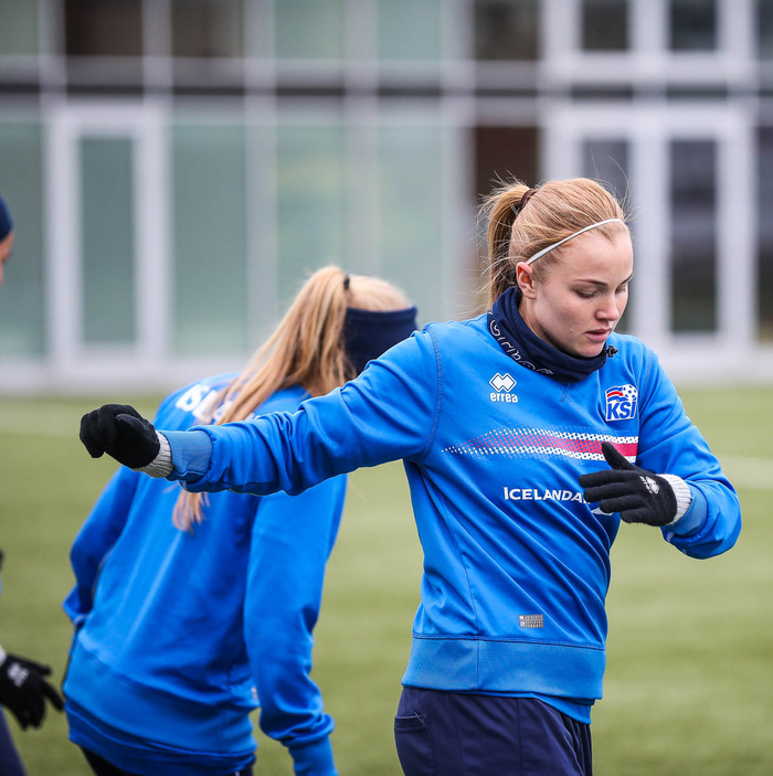 Glódís Perla á 68 landsleiki - hún er 22 ára.