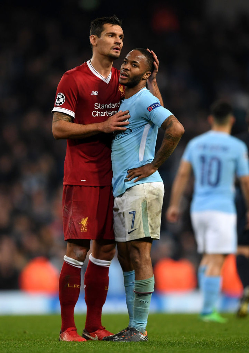 Lovren og Sterling mætast í stórleik helgarinnar.