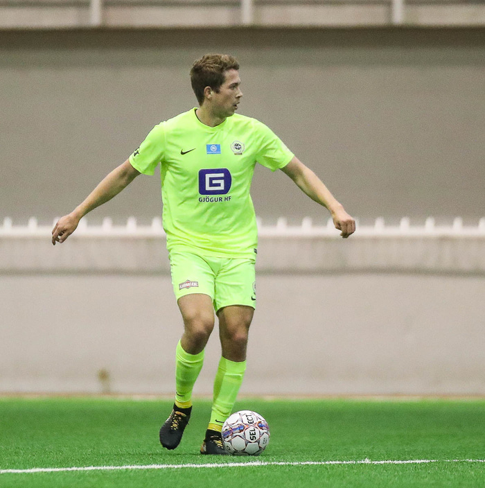 Davíð Rúnar í leik með Magna í fyrra.