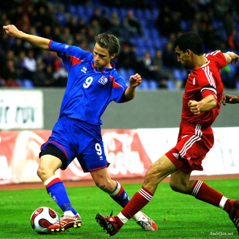 Gunnar Heiðar Þorvaldsson skoraði í 1-1 jafntefli Íslands og Kanada 2007.