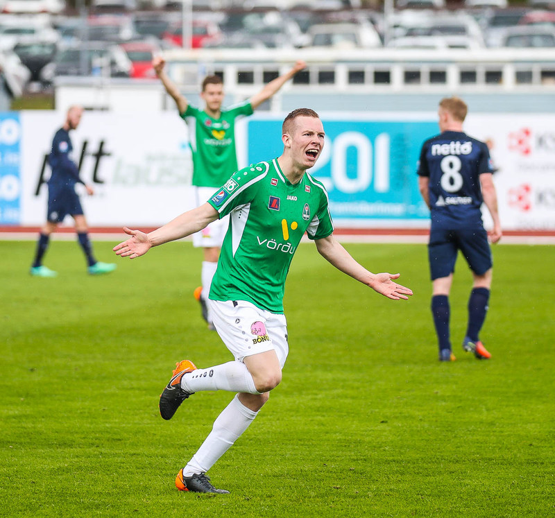 Gísli Eyjólfsson skoraði í dag