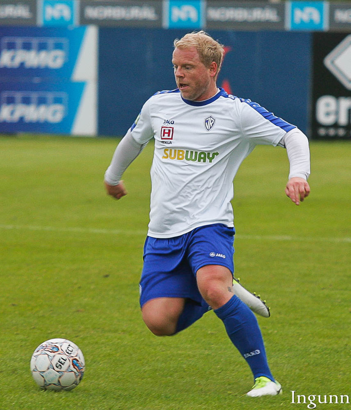 Guðfinnur Þórir Ómarsson skoraði tvö með SR í kvöld.