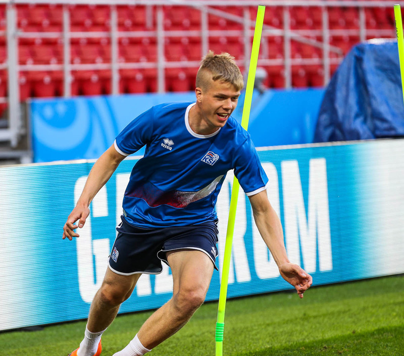 Á æfingu í Rússlandi árið 2018.