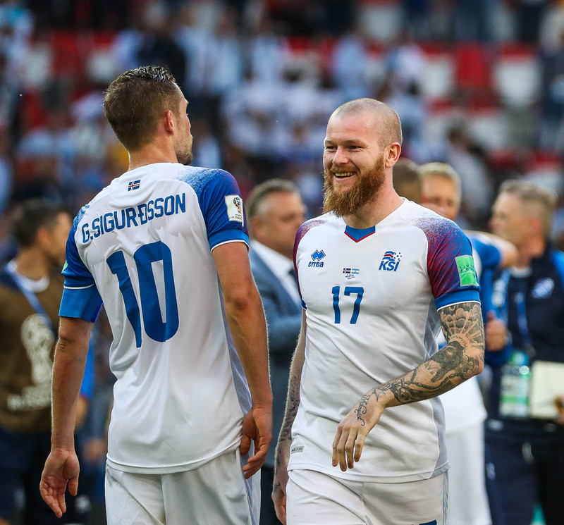 Eftir jafnteflið gegn Argentínu á HM 2018.