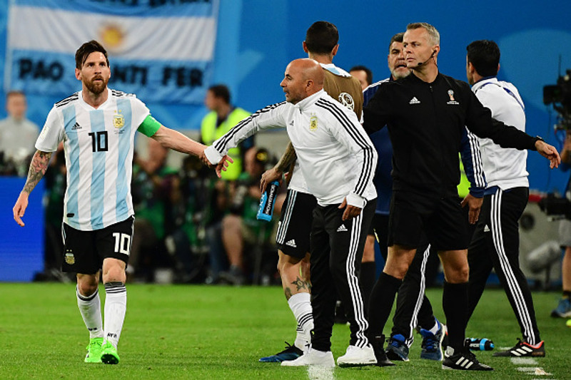 Sampaoli var rekinn sem þjálfari argentínska landsliðsins eftir HM 2018 í Rússlandi.