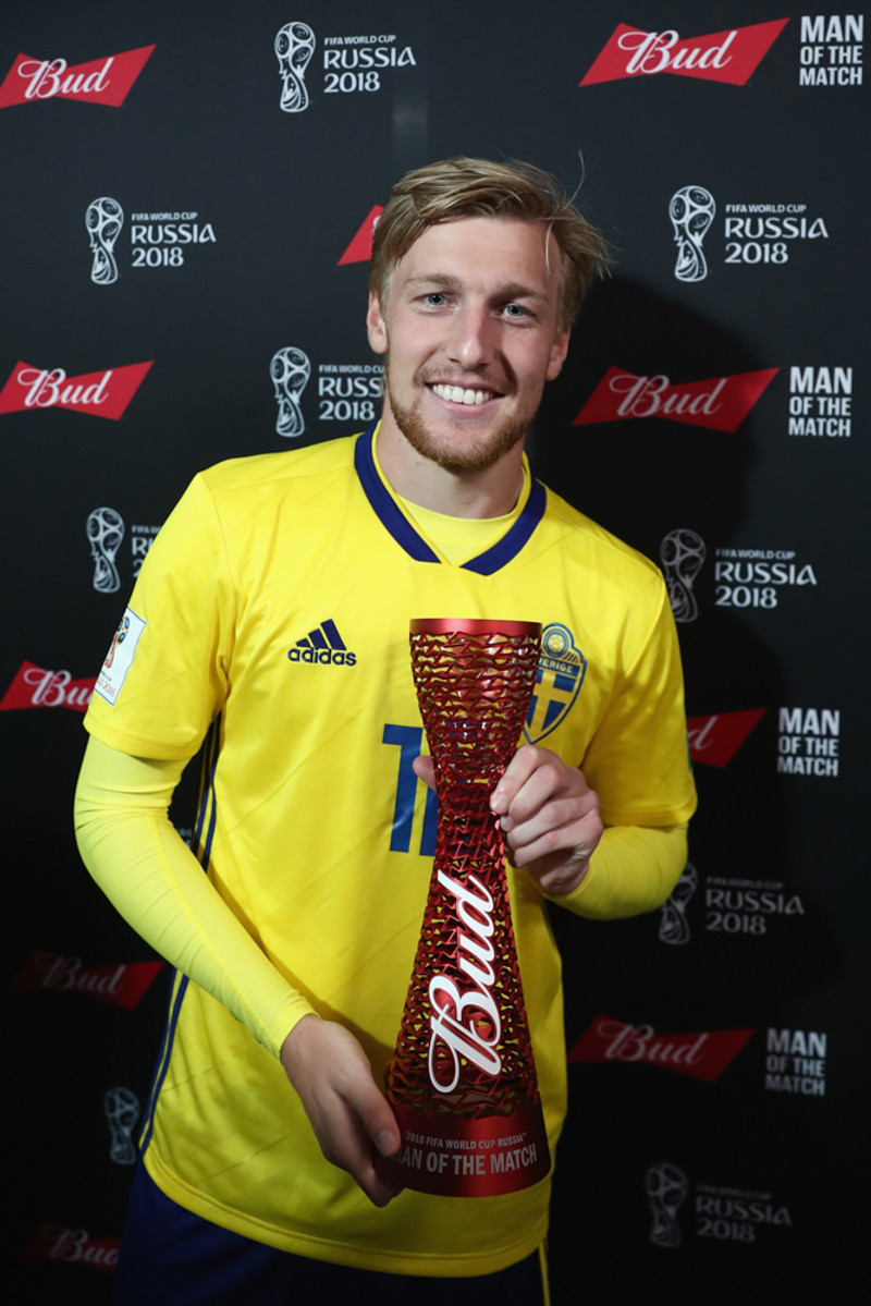 Emil Forsberg í lok leiks