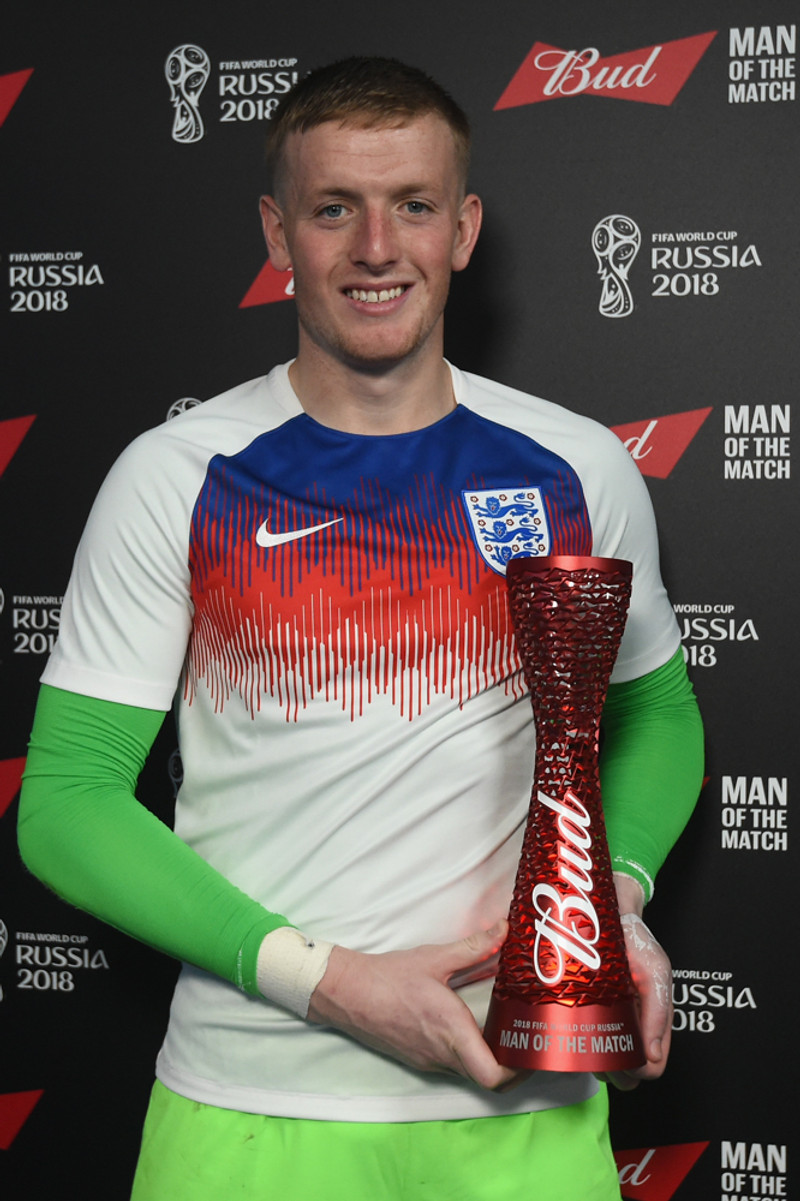 Pickford var aðalmarkvörður Englands á HM 2018.