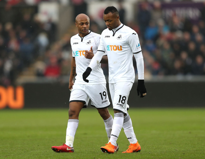 Andre og Jordan voru samherjar hjá Swansea.