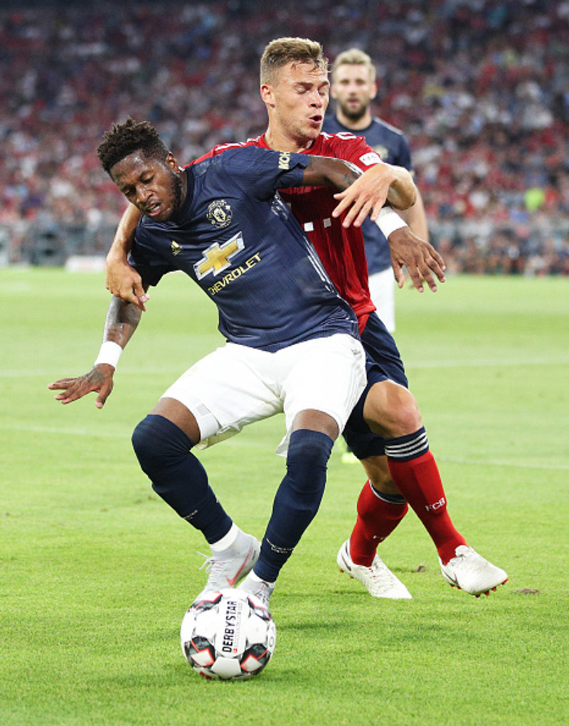 Fred í æfingaleik með United gegn Bayern stuttu eftir að hann kom til félagsins.
