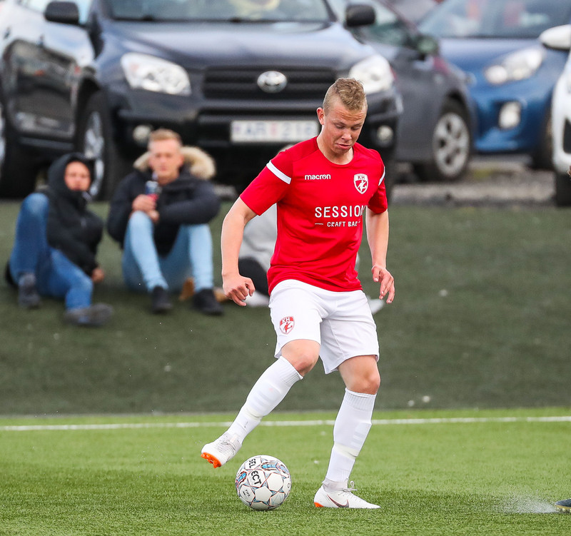 Gunnar Óli í leik með KH sumarið 2018