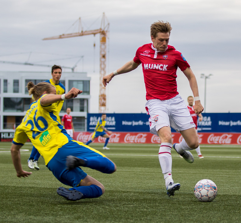 Ívar Örn Jónsson var á skokstónum.