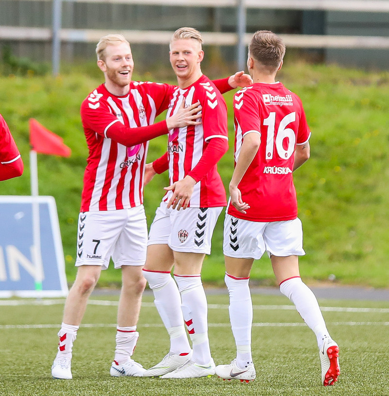Viktor skoraði fimm þrennur í Inkasso-deildinni í sumar og var valinn leikmaður tímabilsins í deildinni.